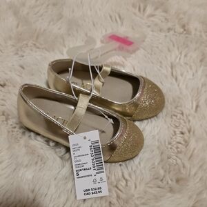 The Children's Place Gold Glitter Dress Shoes